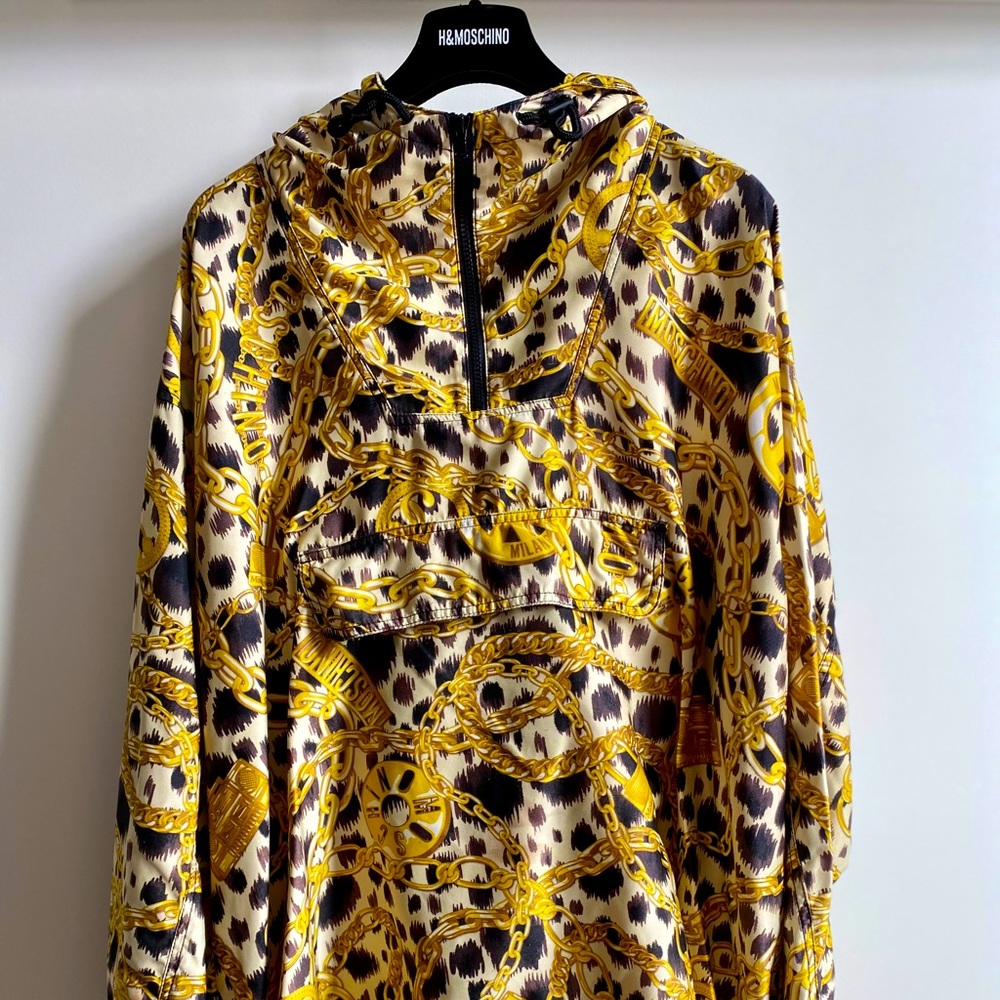 H&M and Moschino anorak chain print jacket. Size S